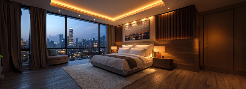 Hotel room prepared for arrival