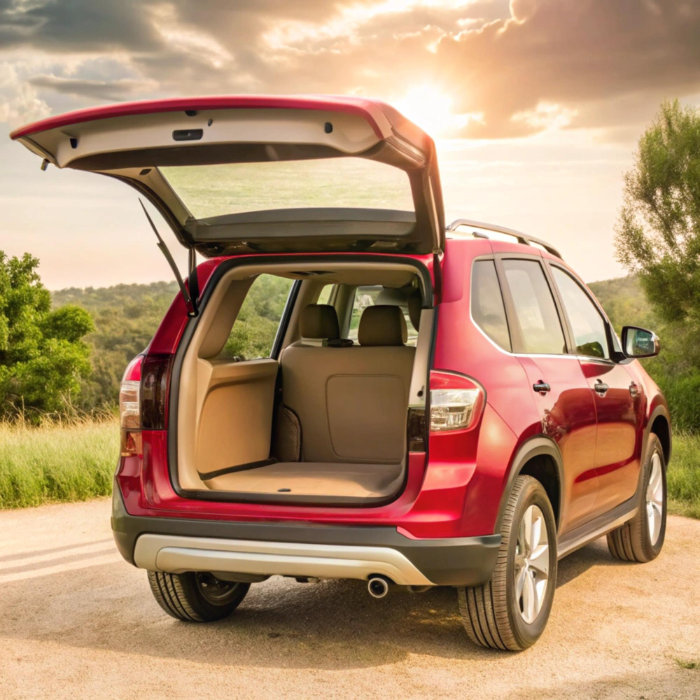 SUV with open cargo space for luggage