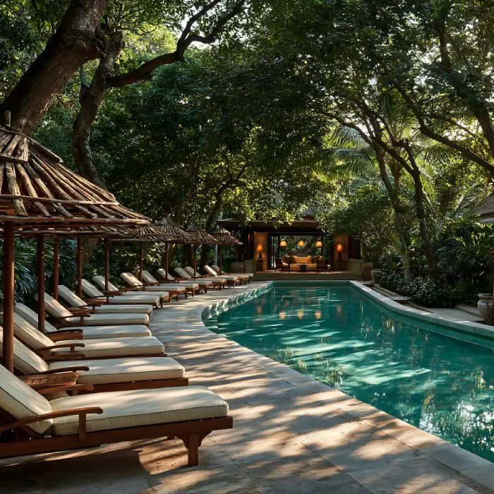 Resort stay beside the water